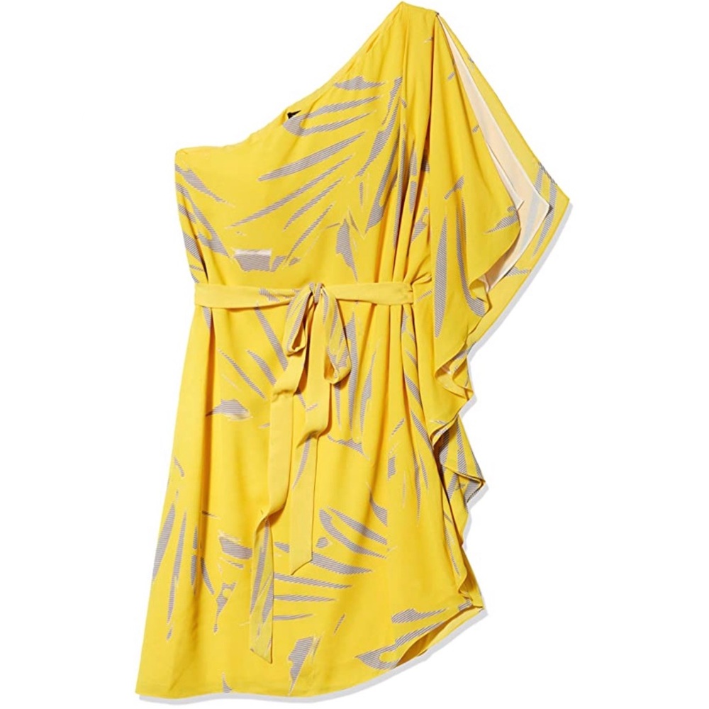 Halston Heritage Asymmetrical Print Dress